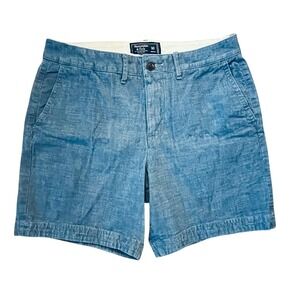 Abercrombie &‎ Fitch Stretch Shorts Chino Casual Blue Mens Size 30